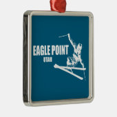 Ornement Carré Argenté Eagle Point Resort Utah (Droite)