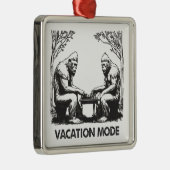 Ornement Carré Argenté Échecs mode Vacances Bigfoot (Droite)