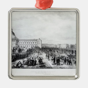 Ornement Carré Argenté École de centre d'enseignement supérieur, Londres,