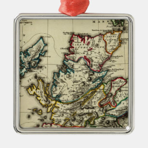 Ornement Carré Argenté Ecosse ancienne, moderne