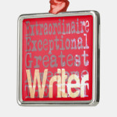 Ornement Carré Argenté Écrivain Extraordinaire (Gauche)