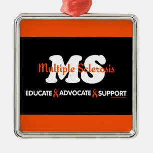 Ornement Carré Argenté Éduquer le support de l'avocat...MS