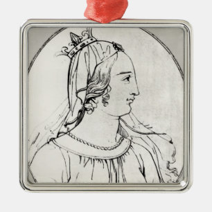 Ornement Carré Argenté Eleanor de l'Aquitaine