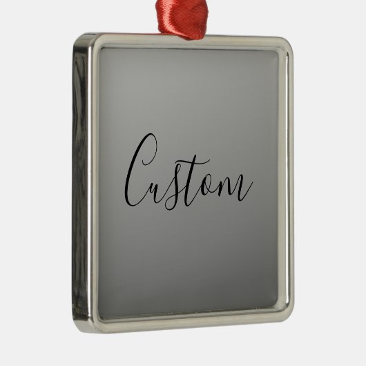 Ornement Carré Argenté Élégant script moderne modifiable écriture de text (Droite)