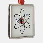 Ornement Carré Argenté Élément chimique lithium Atom Numéro atomique 3 (Droite)