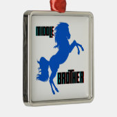 Ornement Carré Argenté Élevage du cheval du frère moyen (Droite)