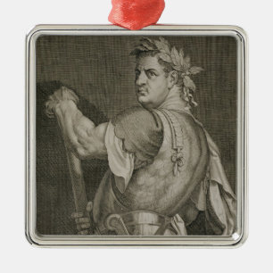 Ornement Carré Argenté Empereur de D. Titus Vespasian d'engrav d'ANNONCE