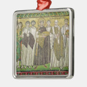 Ornement Carré Argenté Empereur I Justinian (Gauche)