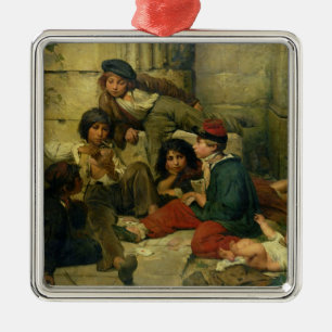 Ornement Carré Argenté Enfants des rues de Paris, 1852