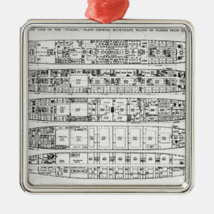 Ornement Carré Argenté Enquête dans la perte de Titanic : Sections