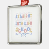 Ornement Carré Argenté Enseignant Au Lycée (Gauche)