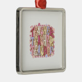 Ornement Carré Argenté Enseignant enseignant (Droite)