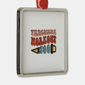 Ornement Carré Argenté Enseignants - Entraînement (Droite)