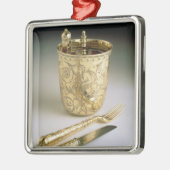 Ornement Carré Argenté Ensemble de déplacement d'un couteau, d'une (Gauche)