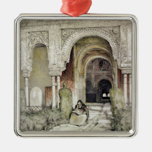 Ornement Carré Argenté Entrée au Hall des deux soeurs (Sala de l