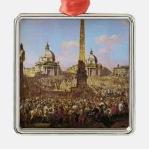 Ornement Carré Argenté Entrée dans Rome de Jerzy Ossolinski