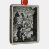 Ornement Carré Argenté Entreth de Noé l'arche (Droite)