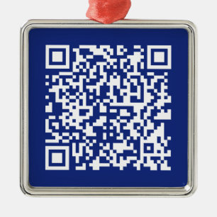 Ornement Carré Argenté Entrez l'URL du code QR généré instantanément Bl