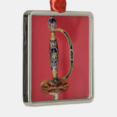 Ornement Carré Argenté Épée de Honour (Droite)