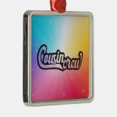 Ornement Carré Argenté Équipage Cousin (Droite)