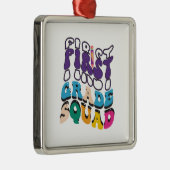 Ornement Carré Argenté Équipe de première année (Droite)