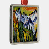 Ornement Carré Argenté Ernst Kirchner - Berggipfel, (Droite)
