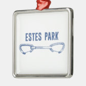 Ornement Carré Argenté Estes Park Escalade Quickdraw (Gauche)