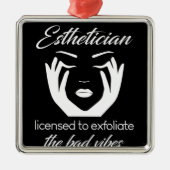 Ornement Carré Argenté Esthétique Autorisé À Exfolier (Devant)