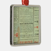 Ornement Carré Argenté État de verso du Texas (Droite)