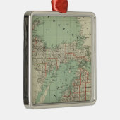 Ornement Carré Argenté État du Michigan (Droite)