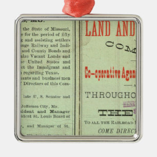 Ornement Carré Argenté État du Texas