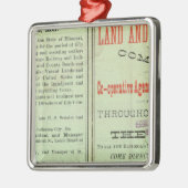 Ornement Carré Argenté État du Texas (Gauche)