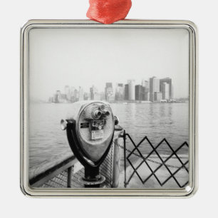Ornement Carré Argenté ÉTATS-UNIS, NEW YORK : Observateur de scènes de Ne