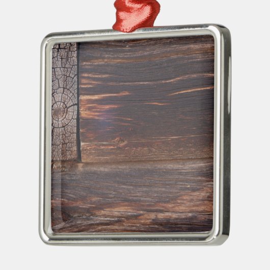 Ornement Carré Argenté États-Unis, Saumon, Idaho, Cabine de journal (Gauche)