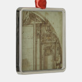 Ornement Carré Argenté Étude architecturale (Droite)