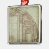 Ornement Carré Argenté Étude architecturale (Gauche)