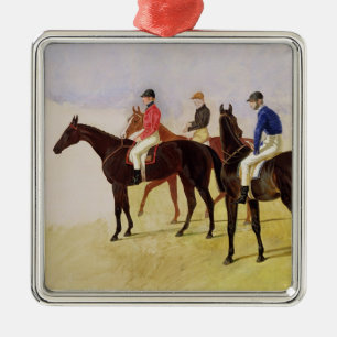 Ornement Carré Argenté Étude de trois fissures de course d'obstacles :