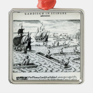 Ornement Carré Argenté Expédition de Thomas Cavendish