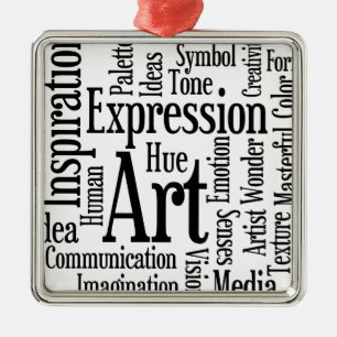 Ornement Carré Argenté Expression artistique pour l'artiste ou la