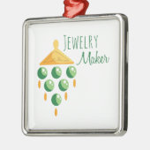 Ornement Carré Argenté Fabricant de bijoux (Gauche)