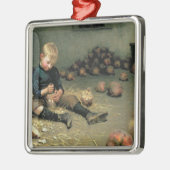 Ornement Carré Argenté Fabrication des lanternes (Gauche)