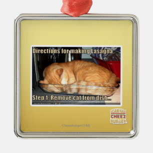 Ornement Carré Argenté Fabrication du lasagne