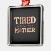 Ornement Carré Argenté Fatigué Comme Une Mère (Gauche)