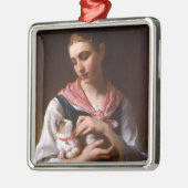 Ornement Carré Argenté Favorite Kitten (par Émile Munier) (Gauche)
