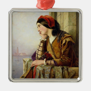 Ornement Carré Argenté Femme dans l'amour, 1856