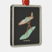 Ornement Carré Argenté Fer et table à repasser (Droite)