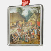 Ornement Carré Argenté Festin de mariage (Gauche)