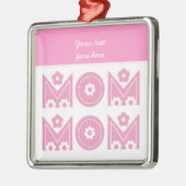 Ornement Carré Argenté Fête de la mère (Gauche)