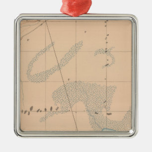 Ornement Carré Argenté Feuille détaillée IX de géologie