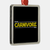 Ornement Carré Argenté Fier Carnivore. Deal. (Droite)